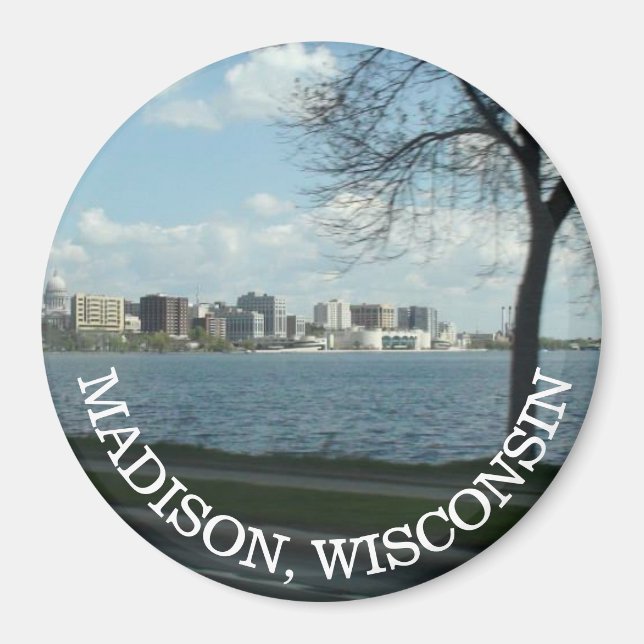 Imã Madison, Wisconsin Souvenir Magnet (Frente)