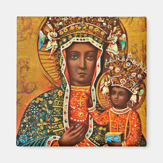 Imã Madona de Czestochowa Mary Católica Polonesa (Frente)