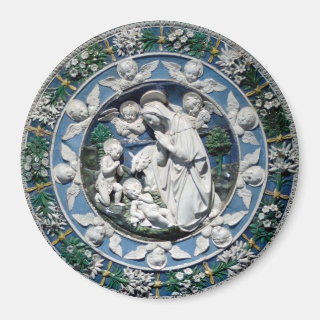 Imã Madona em adoração à Criança de Della Robbia (Frente)