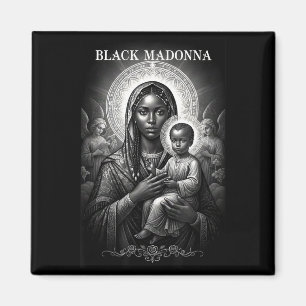 Imã Madona Negra Mãe Negra e Filho Cristão Bla