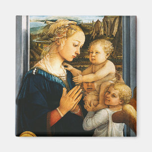 Imã Madonna com criança e dois anjos, Filippo Lippi