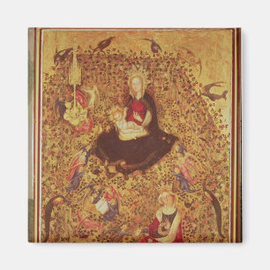 Imã Madonna com um Rosa Bush