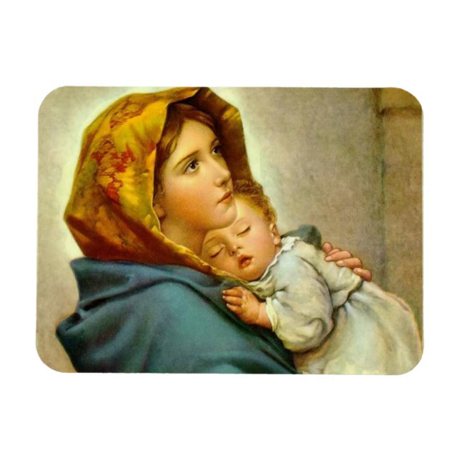 Ímã Madonna e Bebê O amor da mãe é para sempre (Horizontal)