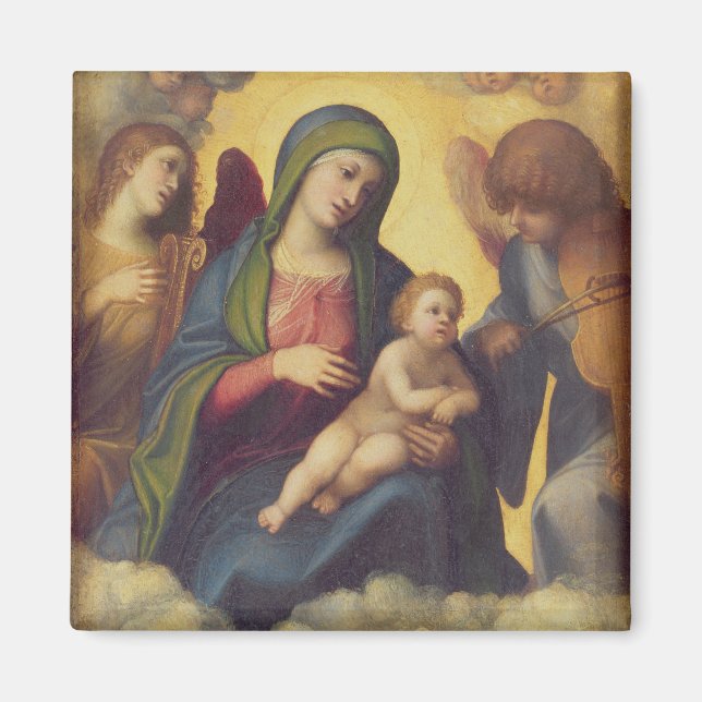 Imã Madonna e Child and child in Glory, c.1520 (petról (Frente)