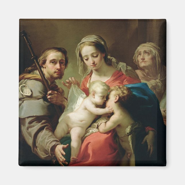 Imã Madonna e Child com Santos John, Anna e Rocco (Frente)