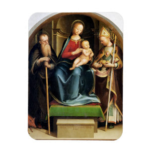 Ímã Madonna e criança com abade de St Anthony e St. N
