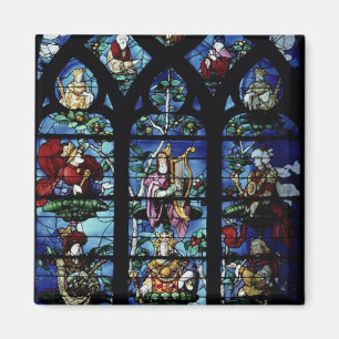 Imã Madonna e criança com anjos e reflec dos retratos