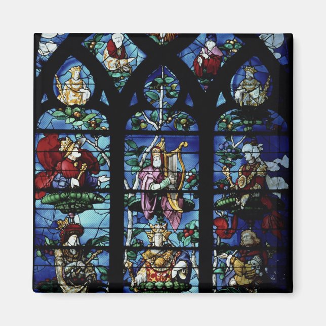 Imã Madonna e Criança com anjos e retratos refletem (Frente)