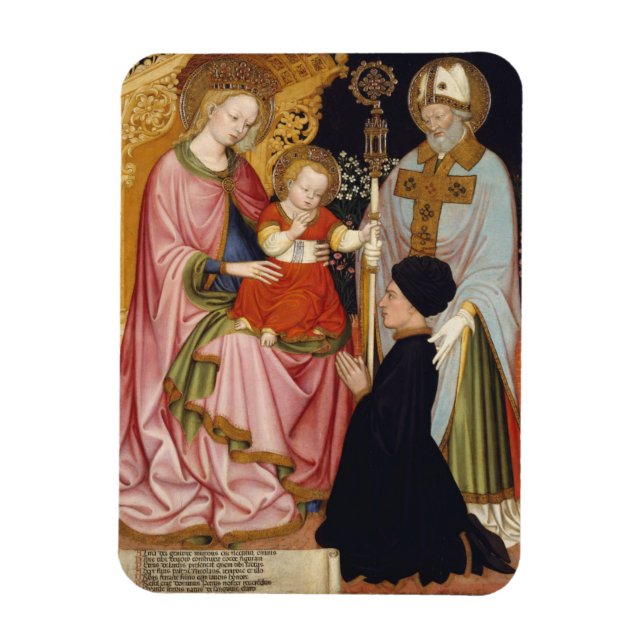 Ímã Madonna e Criança com o Doador (Vertical)