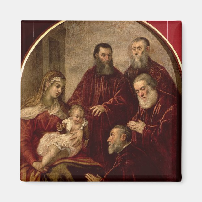 Imã Madonna e criança com quatro estadistas (Frente)