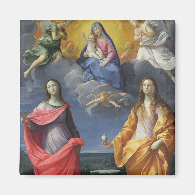 Imã Madonna e Criança com Ruas. Lucy e Mary Magdalene (Frente)