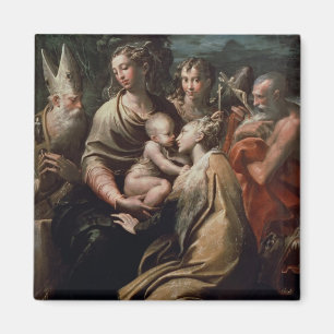 Imã Madonna e criança com santos, c.1529 (óleo na