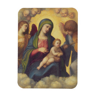 Ímã Madonna e criança e criança na glória, c.1520