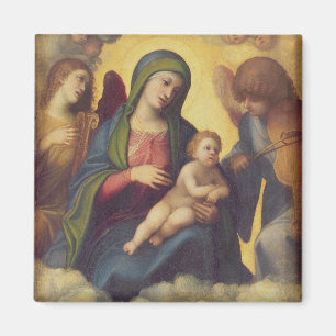 Imã Madonna e criança e criança na glória, c.1520