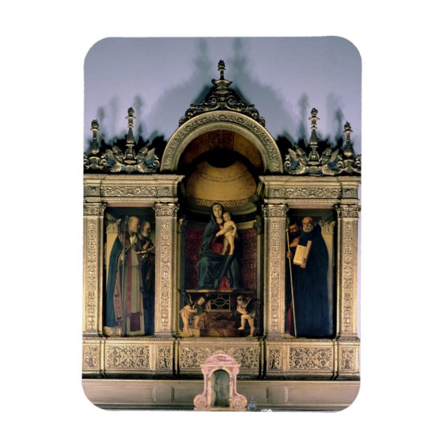 Ímã Madonna e Criança e Santos (altórica triptych) (Vertical)