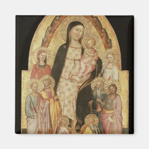 Imã Madonna e criança Enthroned