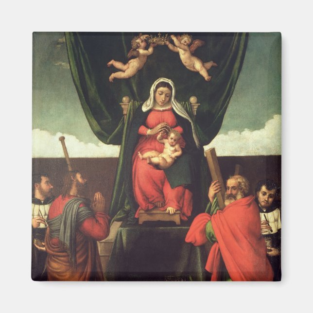 Imã Madonna e Criança Enthroned com Quatro Santos, 154 (Frente)