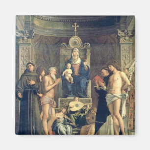 Imã Madonna e Criança entronizados entre SS. Francis,