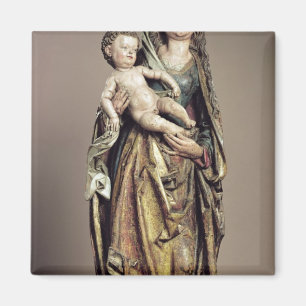 Imã Madonna e criança, escultura de madeira