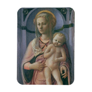 Ímã Madonna e criança (tempera no painel)