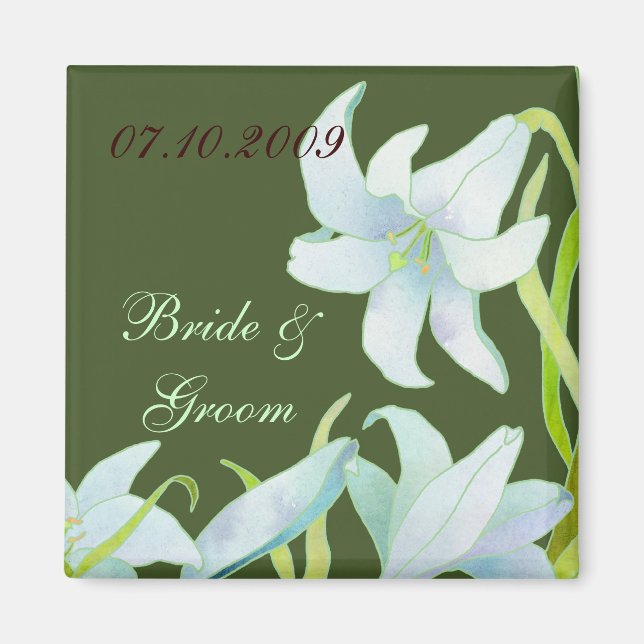 Imã Madonna Lily Wedding Salvar Data (Frente)