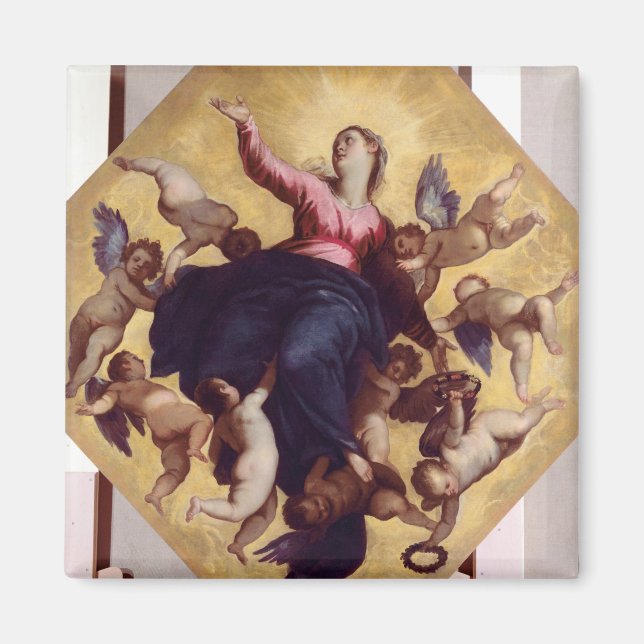 Imã Madonna Transportada por Anjos (fresco do teto) (Frente)