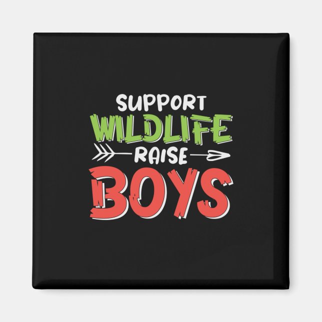 Imã Madre Art Support Wildlife Raise Boys (Frente)