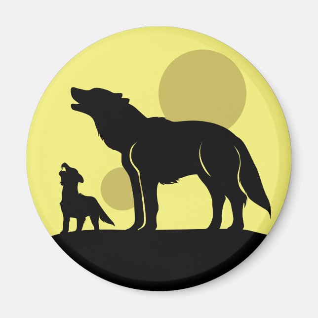 Imã Madre e Wolf Pup (Frente)