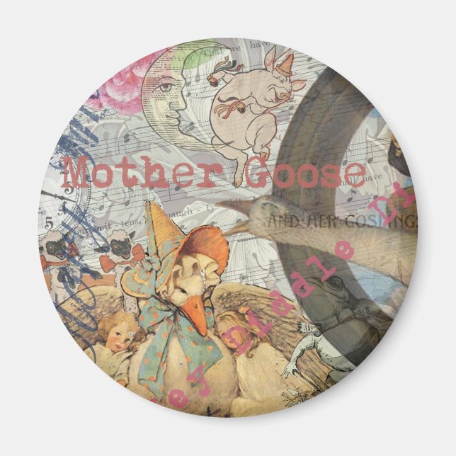 Imã Madre Goose Enfermeira Rhyme Fairy Tale (Frente)