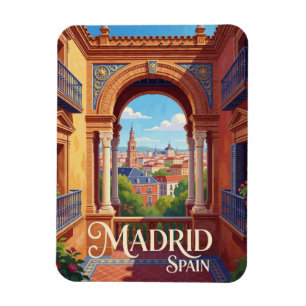 Ímã Madrid Espanha Arquitetura Histórica Espanhola Via