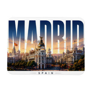 Ímã Madrid Espanha Viagens Mediterrâneo e Ibérico 🌍