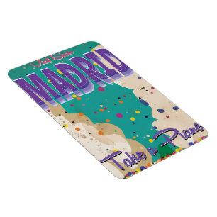 Ímã Madrid, poster das férias do vintage da espanha