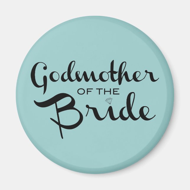 Imã Madrinha do Negro Bride no Teal (Frente)