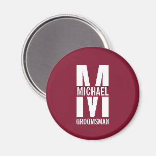 Imã Madrinha Personalizada com Monograma e Nome