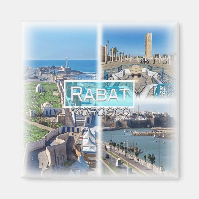 Imã MÃE0033 África, Marrocos, Rabat, geladeira (Frente)