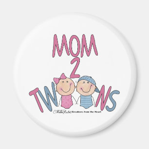 Imã Mãe 2 Twins Garota e Rapariga