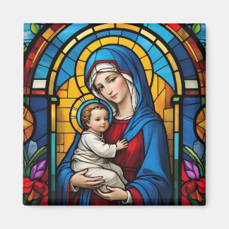 Imã Mãe Abençoada Mary e Jesus Bebê - Virgem Maria