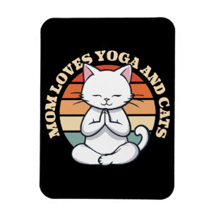 Ímã Mãe Ama Gatos e Yoga