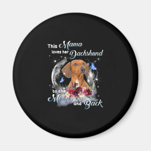 Imã Mãe Art Dachshund Mama Birthday