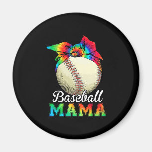 Imã Mãe Arte Baseball Mama Birthday
