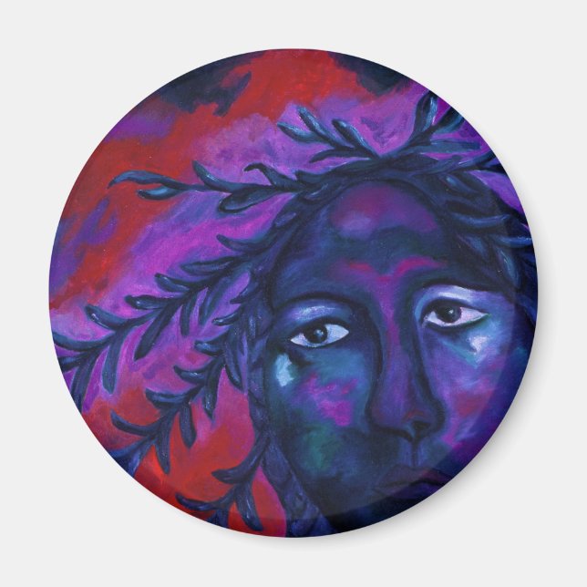 Imã Mãe assistindo a tudo - Crimson e compaixão violet (Frente)