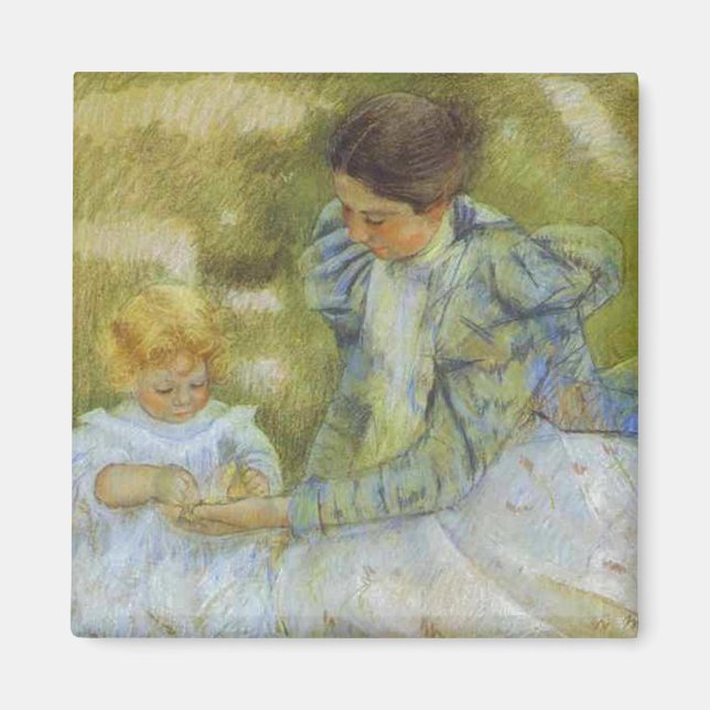 Imã Mãe brincando com seu filho. c.1897, Mary Cassat (Frente)
