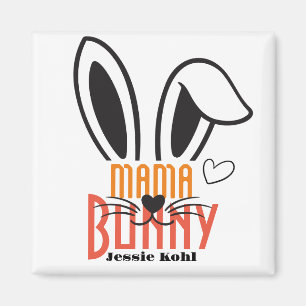 Imã mãe bunny páscoa elegante família simples e fofa