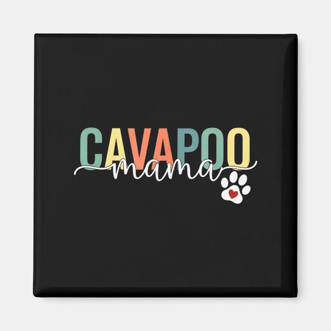 Imã Mãe cavapoo mamãe cadela mãe cavapoo dia das mães  (Frente)
