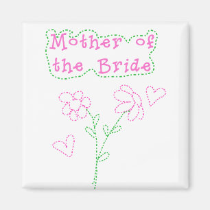Imã Mãe cor-de-rosa das flores da noiva