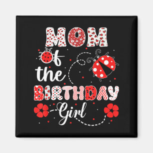 Imã Mãe Da Menina De Aniversário - Família Ladybug Ani