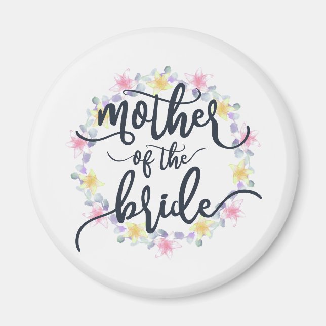 Imã Mãe da Noiva Casamento Caligrafia | Ímã (Frente)