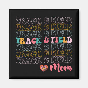 Imã Mãe de Atletismo Groovy Dia das Mães Correndo