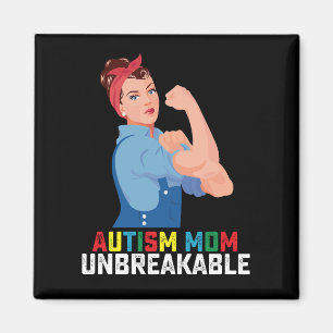 Imã Mãe de Autista Inquebrantável Orgulhosa Família Au