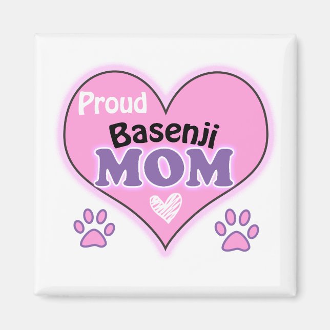 Imã Mãe de Basenji orgulhosa (Frente)